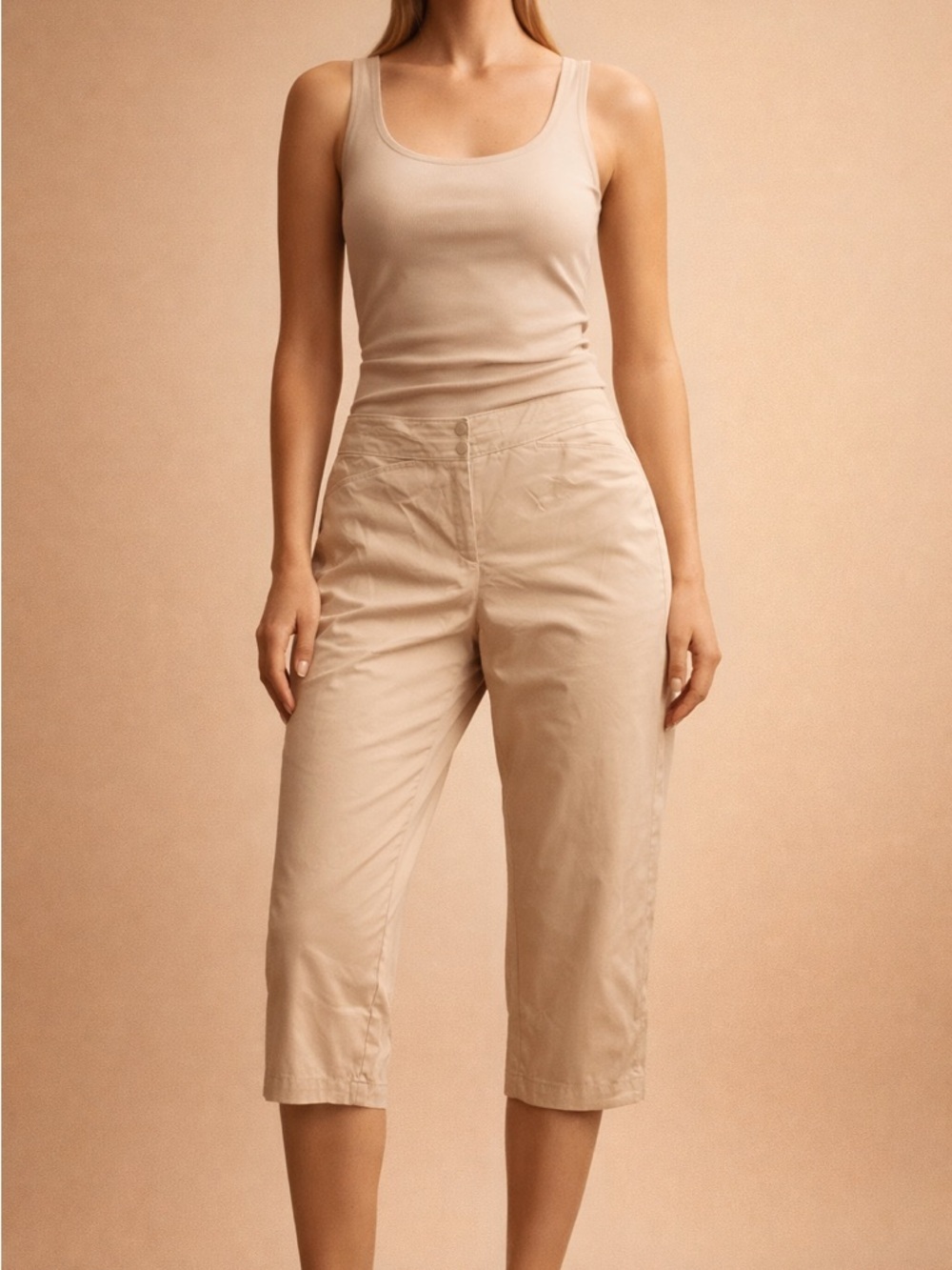 Tail Neutral Tan Cropped Capris